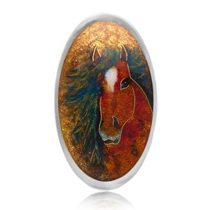 Red Brown Horse Lapel Decor - Embarr