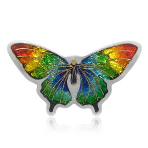 Rainbow Butterfly Lapel Decor