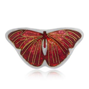 Red Butterfly Lapel Decor