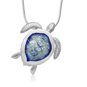 Blue Sea Turtle Pendant